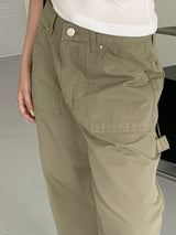 ミルカンサマーファブリックカーペンターポケットロングコットンパンツ / Milcan Summer Fabric Carpenter Pocket Long Cotton Pants