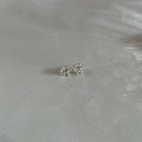 mini mushroom earring white