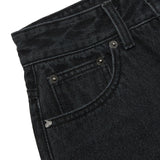 チェリープラネットデニムスカート / CHERRY PLANT DENIM SKIRT [BLACK]