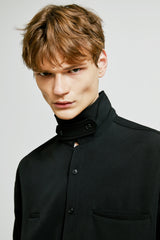 balmacaan welt pocket shirt jacket black (6615508353142)