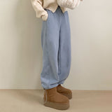 ナッピングエンブロイダリー2WAYジョガーパンツ / [Bellied made] napping embroidery two-way jogger pants