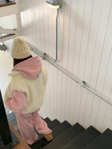 [BELLIDE MADE] Fleece wool vest.