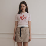 ロゴクロップニット/Logo crop Knit [2 Color]