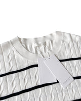 LMN cable Danjara cool short-sleeved knitwear (8 colors)