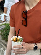 Roe Minimal Short-Sleeved Linen Round Knitwear (9 colors)