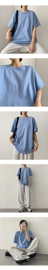 Standard Basic Plain Short-Sleeved Tee