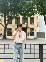 リオツータックワイドデニムパンツ / Rio Two-Tuck Wide Denim Pants (4 colors)