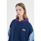 フーディーロングジャージドレス/HOODIE LONG JERSEY DRESS _ BLUE
