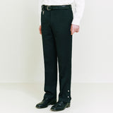 Side Vent Eyelet Straight Fit Slacks black (6683358167158)
