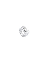 NO.318 [SILVER] GEOMETRY SQUARE EARCUFF