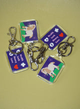 777 pony keyring