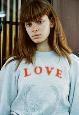 Love Printed sweater shirt (6599546863734)
