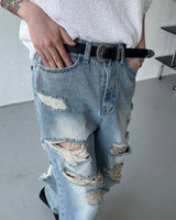 SOオーバーヴィンテージデニムパンツ / SO Over Vintage Denim Pants (Blue)
