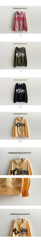 Char Two-Way Coloring Hooded Zip-Up