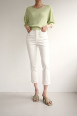 フラットクロップジーンズ / FLAT CROP JEANS / SLIM STRAIGHT PANTS