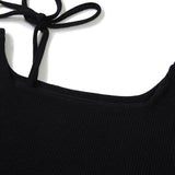 Square Ribbon Long Sleeve [BLACK] (6618529300598)