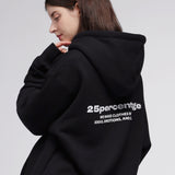 25P バックプリンティング 裏起毛 フード付きトレーナー 25A1302BK