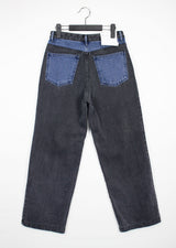 ローカルカラーマッチングワイドデニムパンツ/no.116 local color matching wide denim pants