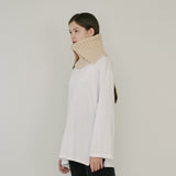 RIBBED NECK WARMER (BEIGE) (6645944352886)