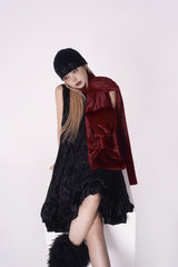Ribbon Muffler_Wine Red