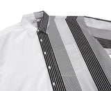 SOLID & MULTI STRIPE HALF SHIRT BLACK (6566874710134)