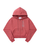 AB CROP HOOD ZIP-UP (DUSTY PINK)