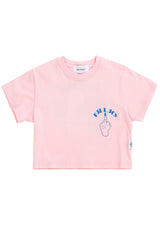 クルーネッククロップトップTシャツ / Crew neck crop top T-shirt (2624772243574)