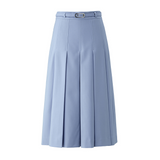 Belted pleated skirt - Sky blue (6674923815030)