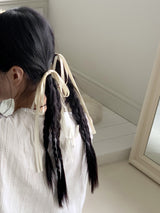 バレーコアサテンリボンヘアタイ
