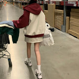 [BELLIDE MADE] Spring version. Raglan color zip-up hoodie