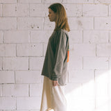 [Patchwork Sweatshirt] Khaki (6626237808758)