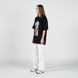ベイビーフェイスベレーガール半袖Tシャツ ブラック