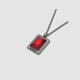 < Triple-H DAWN Wear > GEM STONE R NECKLACE (6690656518262)