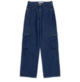 ワイドフィットカーゴダークデニムパンツ/WIDE FIT CARGO DARK DENIM PANTS [17711]