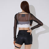 チョーカー シースルー クロップトップ / TOP(9370) Choker See-through Crop