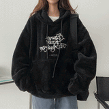 [BoA's wool lining!] Deer Jasoo BoA's wool boxy hoodie