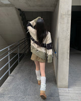 Tassel coloring stripe knit