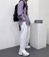 プリーツウォッシングトレーニングサイドスリットパンツ/[Unisex] Pleated washing training side slit pants (6 colors)