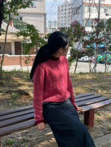 Modest indigo denim skirt