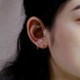 14K GOLD 10MM PIPE RING EARRING (6680875958390)