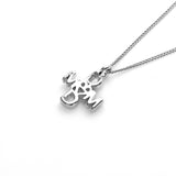 Mom&Dad Cross Necklace [Girl] (6593087504502)