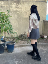 Sofia collar stripe knit