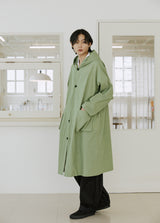unisex long hood coat bright khaki