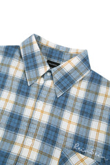 ブルーオーバーフィットチェックシャツ / PRS blue overfit checkshirts