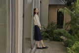 ベルトボタンスカート/BELTED BUTTON SKIRT_NAVY