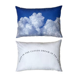Photo lettering double-sided pillowcase / DREAM IN THE CLOUDS
