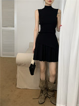 アンフッテッドトップ スカート ツーピース/Unfooted Top Skirt Two Piece