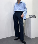 カーリング3タックスラックス/UN718 Curling Three-Tuck Slacks (3 colors)