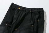 Double Knee Denim Pants (Black)