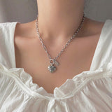 レタリングハートウェイネックレス/jhi Lettering Heart Two Way Necklace